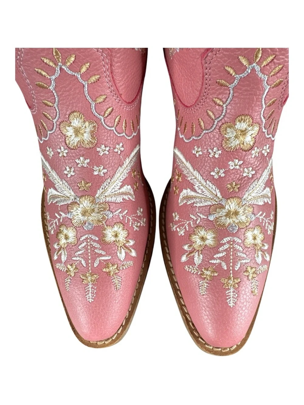 DINGO Primrose Pink Floral Ankle Western Bootie